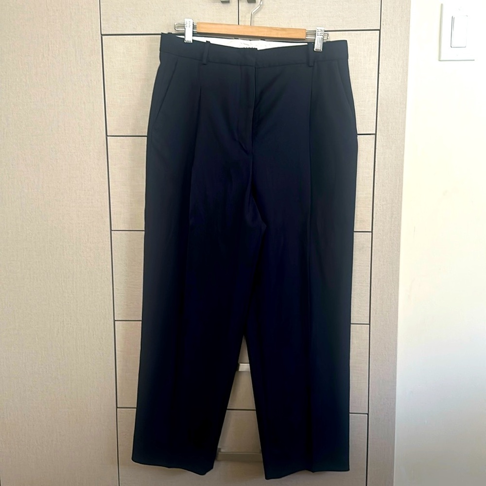 Sandro high waisted trousers. Navy blue